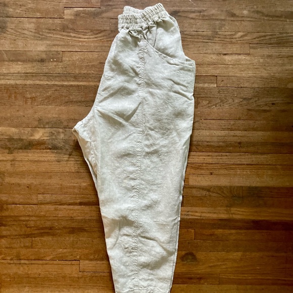 Elizabeth Suzann Clyde Workpants in Flax Midweight Linen, Size 1X - Picture 8 of 16